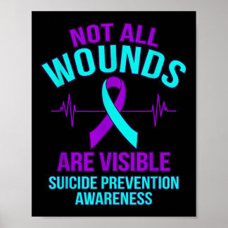Niet alle wonden zijn zichtbaar Happy Suicide Awar Poster