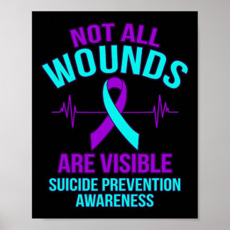Niet alle wonden zijn zichtbaar Happy Suicide Awar Poster