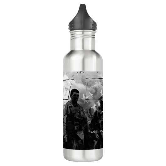 Niet alle wonden zijn zichtbaar PTSD Bewustmakings Waterfles (Links)