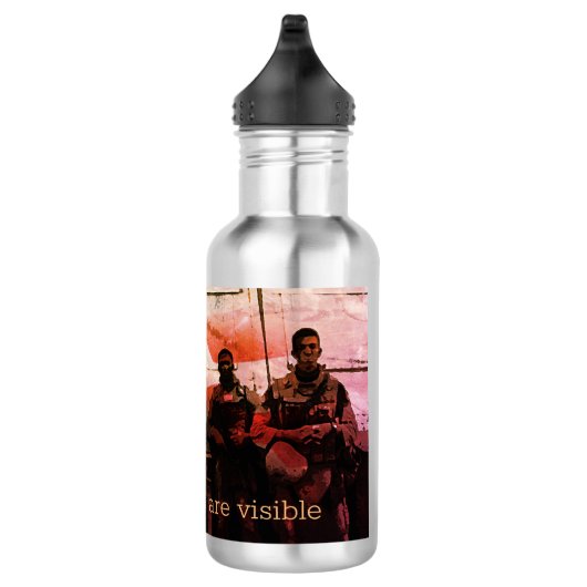 Niet alle wonden zijn zichtbaar PTSD Bewustmakings Waterfles (Rechts)