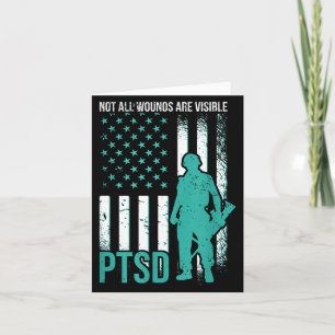 Niet alle wonden zijn zichtbaar - PTSD bewustzijn Kaart