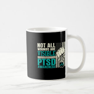 Niet alle wonden zijn zichtbaar - PTSS Awareness 1 Koffiemok