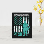 Niet alle wonden zijn zichtbaar - PTSS-bewustzijn Kaart (Gele Bloem)