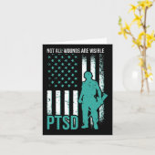 Niet alle wonden zijn zichtbaar - PTSS-bewustzijn Kaart (Gele Bloem)