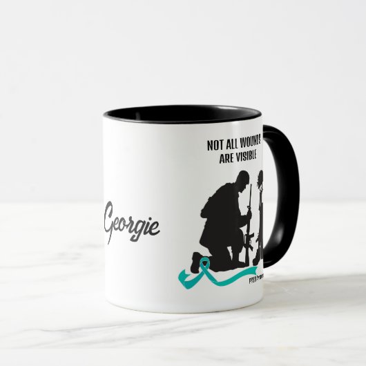 NIET ALLE WONDEN ZIJN ZICHTBAAR. PTSS-BEWUSTZIJN. MOK (Voorkant rechts)