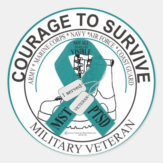 Niet alle wonden zijn zichtbaar ronde sticker (Voorkant)