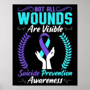 Niet alle wonden zijn zichtbaar zelfmoord preventi poster