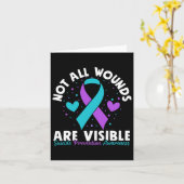 Niet alle wonden zijn zichtbaar zelfmoordbewustmak kaart (Gele Bloem)