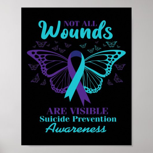 Niet alle wonden zijn zichtbaar zelfmoordbewustmak poster (Voorkant)