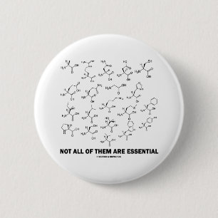 Niet alle zijn essentieel (20-aminozuren) ronde button 5,7 cm