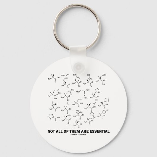 Niet alle zijn essentieel (20-aminozuren) sleutelhanger (Voorkant)