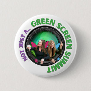 (niet alleen a) Top over Groen scherm Ronde Button 5,7 Cm