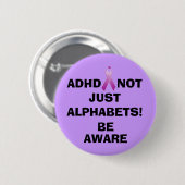 NIET ALLEEN ALPHABETS! RONDE BUTTON 5,7 CM (Voorkant /achterkant)