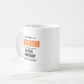 Niet alleen conformeren - Persoonlijke verklaring Koffiemok (Voorkant links)