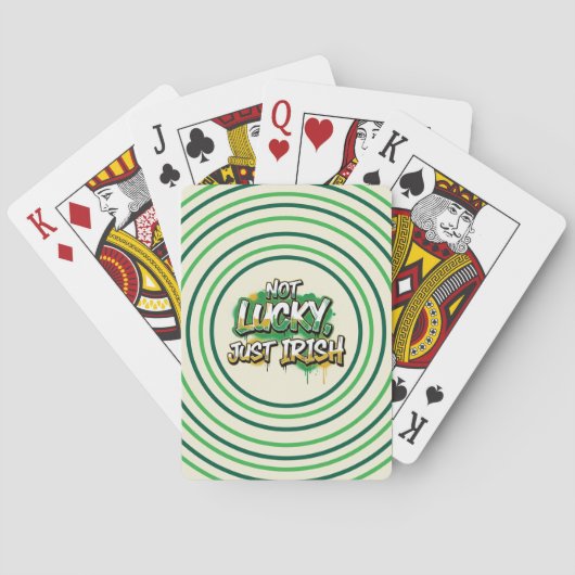 Niet alleen de Ierse St. Patrick's Day Pokerkaarten (Achterkant)