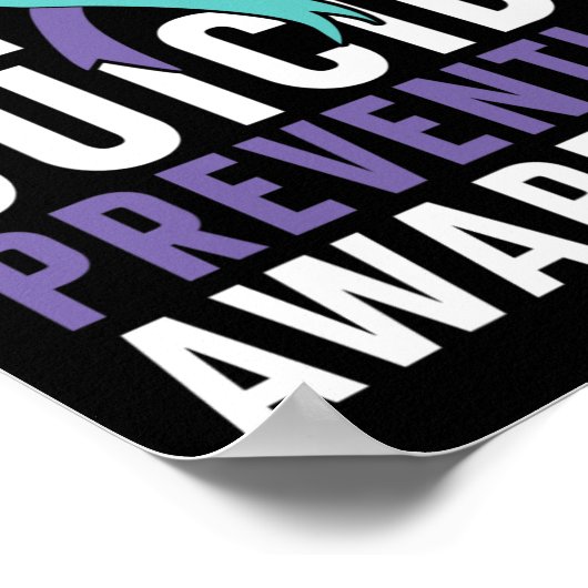 Niet alleen Depressie Voorkomen van suïcide Bewust Poster (Hoek)