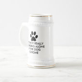 Niet alleen Drink De hond is het Gezegde thuis Bierpul (Voorkant links)