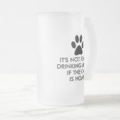 Niet alleen Drink het Kat zelf typografie thuis Matglas Bierpul (Voorkant rechts)