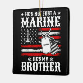 Niet alleen een marinier, hij is mijn broer Patrio Keramisch Ornament (Links)