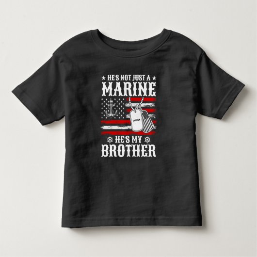 Niet alleen een marinier, hij is mijn broer Patrio Kinder Shirts (Voorkant)