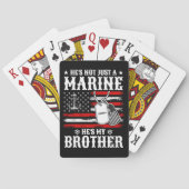Niet alleen een marinier, hij is mijn broer Patrio Pokerkaarten (Achterkant)