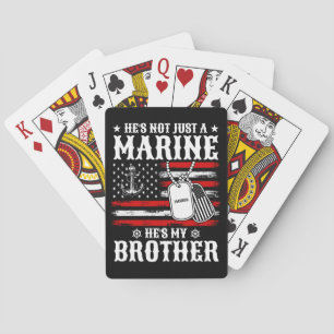 Niet alleen een marinier, hij is mijn broer Patrio Pokerkaarten