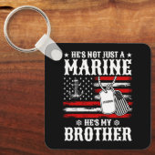 Niet alleen een marinier, hij is mijn broer Patrio Sleutelhanger (Voorkant)