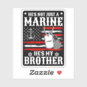 Niet alleen een marinier, hij is mijn broer Patrio Sticker (Vel)