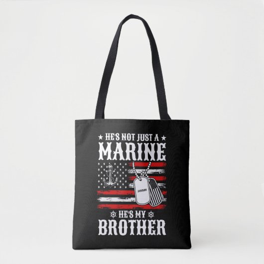 Niet alleen een marinier, hij is mijn broer Patrio Tote Bag (Voorkant)