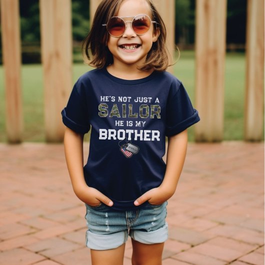 Niet alleen een matroos mijn broertje marinehond L T-shirt