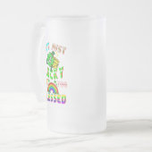 Niet alleen geluk, maar ook gezegend matglas bierpul (Voorkant links)