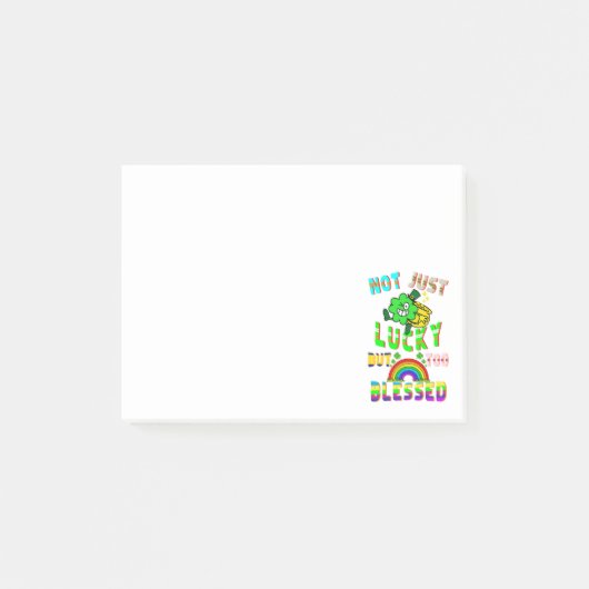Niet alleen geluk, maar ook gezegend post-it® notes (Voorkant)