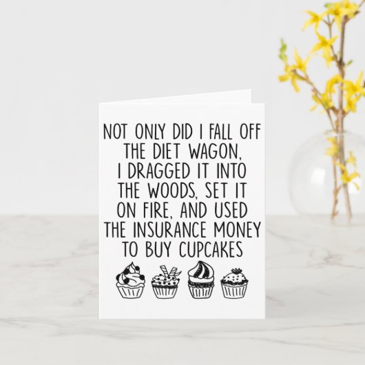 Niet alleen heb ik Herfst van het eten Wagon dat i Kaart (Gele Bloem)