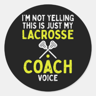 Niet alleen maar schreeuwen tegen mijn Lacrosse Co Ronde Sticker