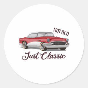 Niet alleen oud, klassieke ronde sticker