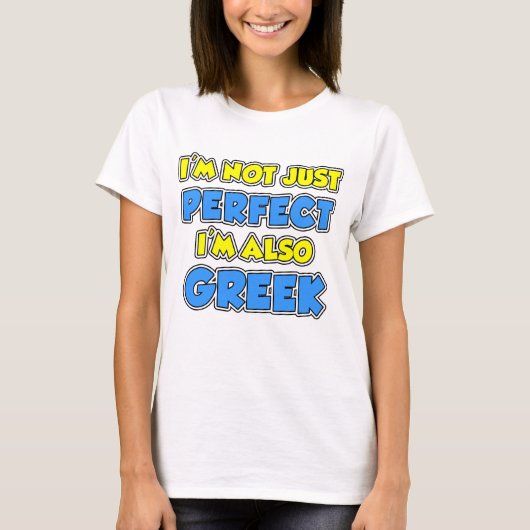 Niet alleen perfect Grieks T-shirt (Voorkant)
