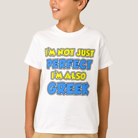 Niet alleen perfect Grieks T-shirt (Voorkant)