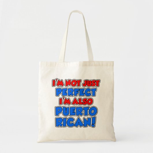 Niet alleen perfect Ik ben Puerto Ricaanse Canvas  Tote Bag (Voorkant)