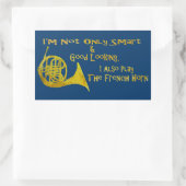 Niet alleen slimme Franse hoorn Rechthoekige Sticker (Tas)