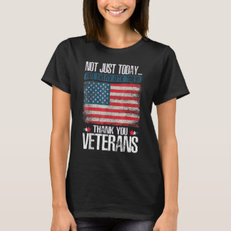 NIET ALLEEN VANDAAG DANK JE VETERANEN T-SHIRT