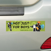 Niet alleen voor jongens bumpersticker (Op auto)