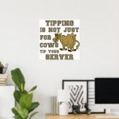 Niet alleen voor Koeien Tip uw serverPoster Poster (Thuiskantoor)