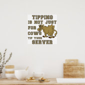 Niet alleen voor Koeien Tip uw serverPoster Poster (Keuken)