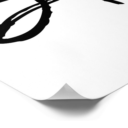 Niet alleen wensen | Poster zwarte tekstprijsopgav (Hoek)