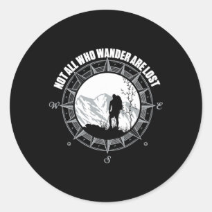 Niet Allemaal Degenen Die Dwalen Zijn Verloren Wan Ronde Sticker