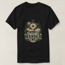Niet Allemaal Die Dwalen Zijn Verloren Kompas Graf T-shirt