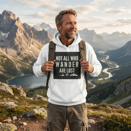 Niet Allemaal Wie Dwaalt Zijn Verloren Bergkunst Hoodie