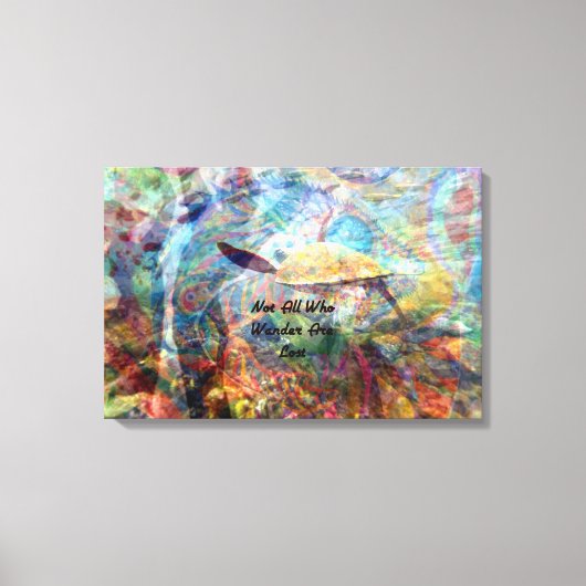 Niet allen die Inspirerend Citaat zijn verloren Canvas Afdruk (Voorkant)