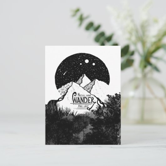 Niet allen die WANDER zijn verloren illustratie ci Briefkaart (Staand voorkant)