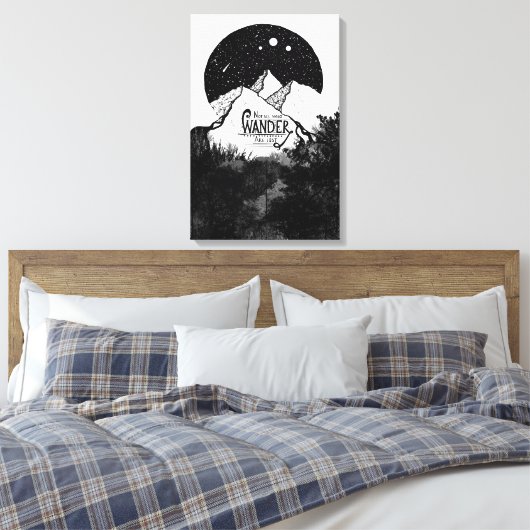 Niet allen die WANDER zijn verloren illustratie ci Canvas Afdruk (Insitu (Slaapkamer))